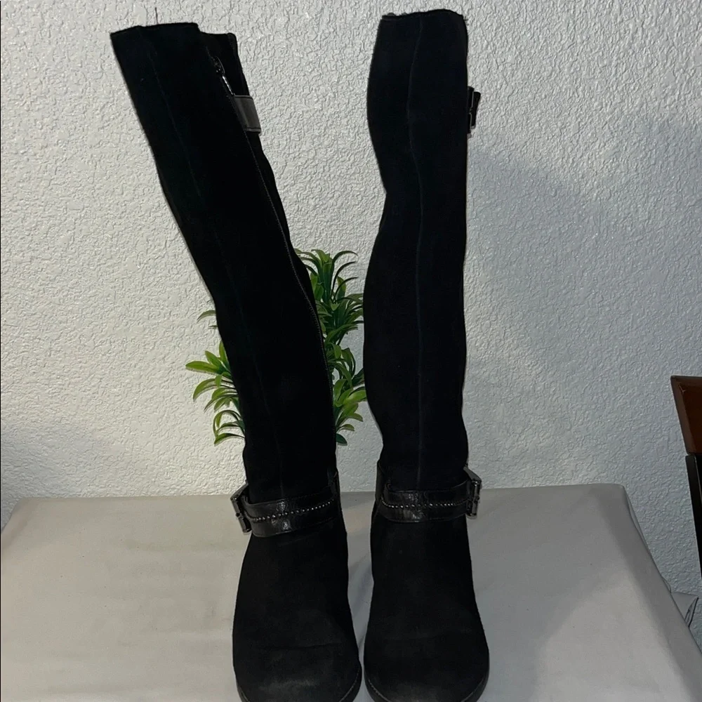 Alex Marie Black Over the Knee   Boots used good condition
